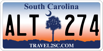 SC license plate ALT274