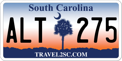 SC license plate ALT275