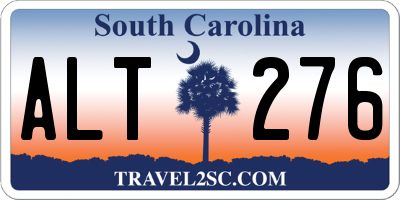 SC license plate ALT276