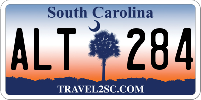 SC license plate ALT284