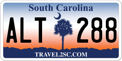 SC license plate ALT288