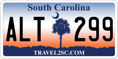 SC license plate ALT299