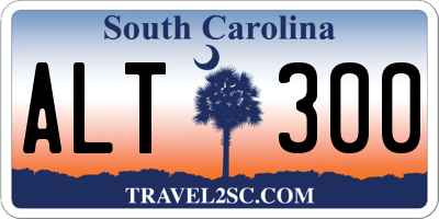 SC license plate ALT300