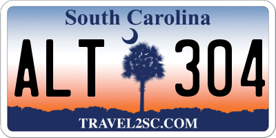 SC license plate ALT304