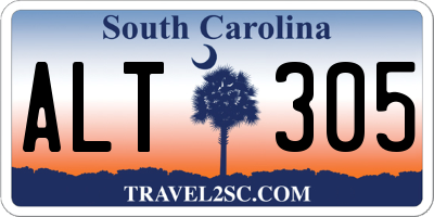 SC license plate ALT305