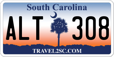 SC license plate ALT308