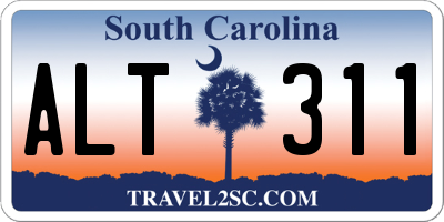 SC license plate ALT311