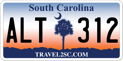 SC license plate ALT312