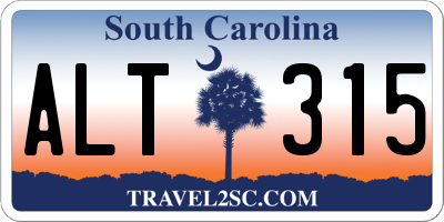 SC license plate ALT315