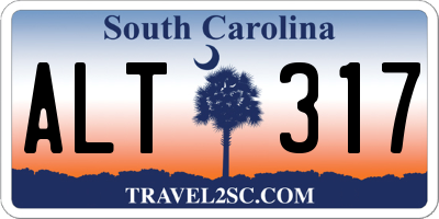 SC license plate ALT317