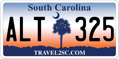 SC license plate ALT325