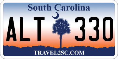 SC license plate ALT330