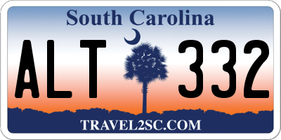 SC license plate ALT332