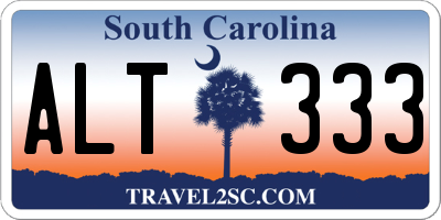 SC license plate ALT333