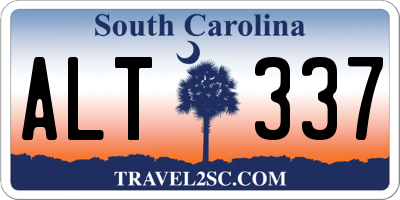 SC license plate ALT337
