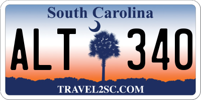 SC license plate ALT340