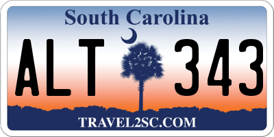 SC license plate ALT343