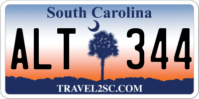 SC license plate ALT344