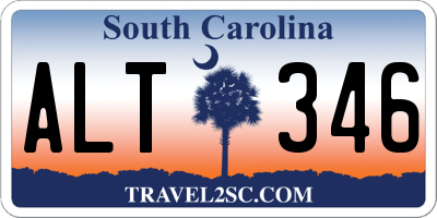 SC license plate ALT346