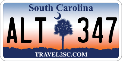 SC license plate ALT347