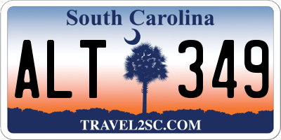SC license plate ALT349