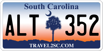 SC license plate ALT352