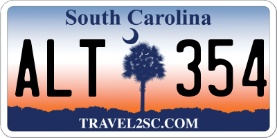 SC license plate ALT354