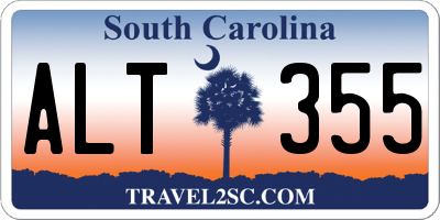 SC license plate ALT355