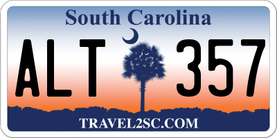 SC license plate ALT357