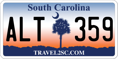 SC license plate ALT359
