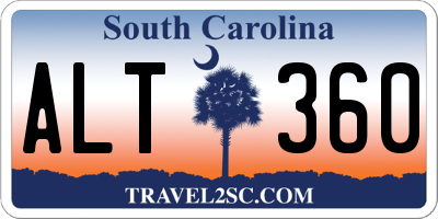 SC license plate ALT360