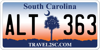 SC license plate ALT363