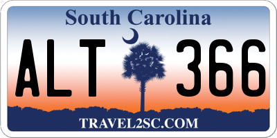 SC license plate ALT366