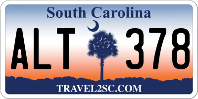 SC license plate ALT378
