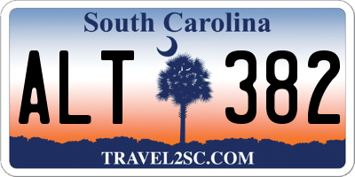 SC license plate ALT382