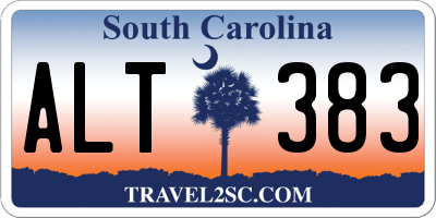 SC license plate ALT383