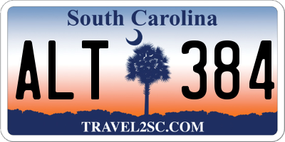 SC license plate ALT384