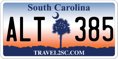 SC license plate ALT385