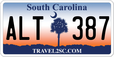 SC license plate ALT387