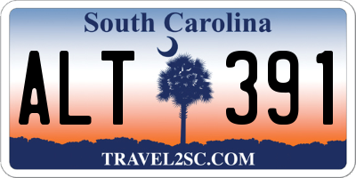 SC license plate ALT391