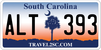 SC license plate ALT393