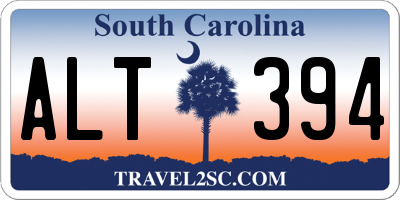 SC license plate ALT394