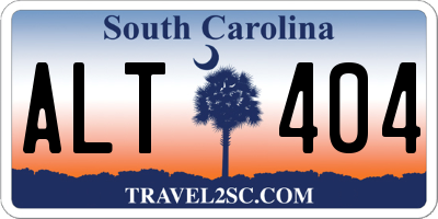SC license plate ALT404