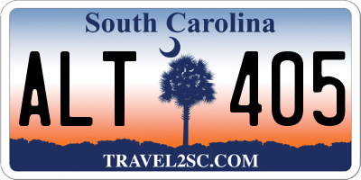 SC license plate ALT405