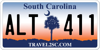 SC license plate ALT411