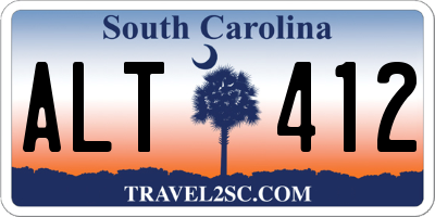 SC license plate ALT412