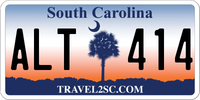 SC license plate ALT414