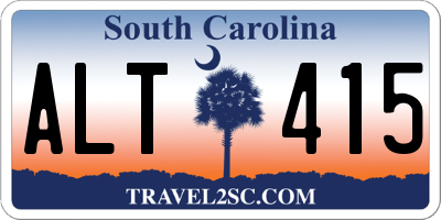 SC license plate ALT415