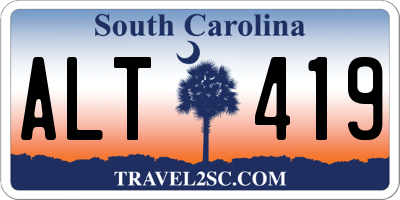 SC license plate ALT419
