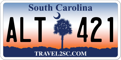 SC license plate ALT421